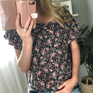 Floral Blouse, Short sleeve